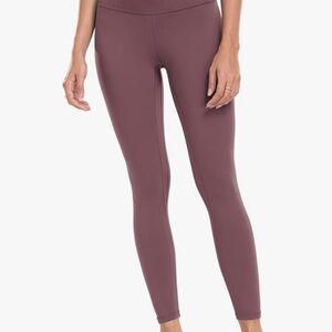 Women's Colorfulkoala Buttery Soft High Waisted Leggings. Dusty Red. XL